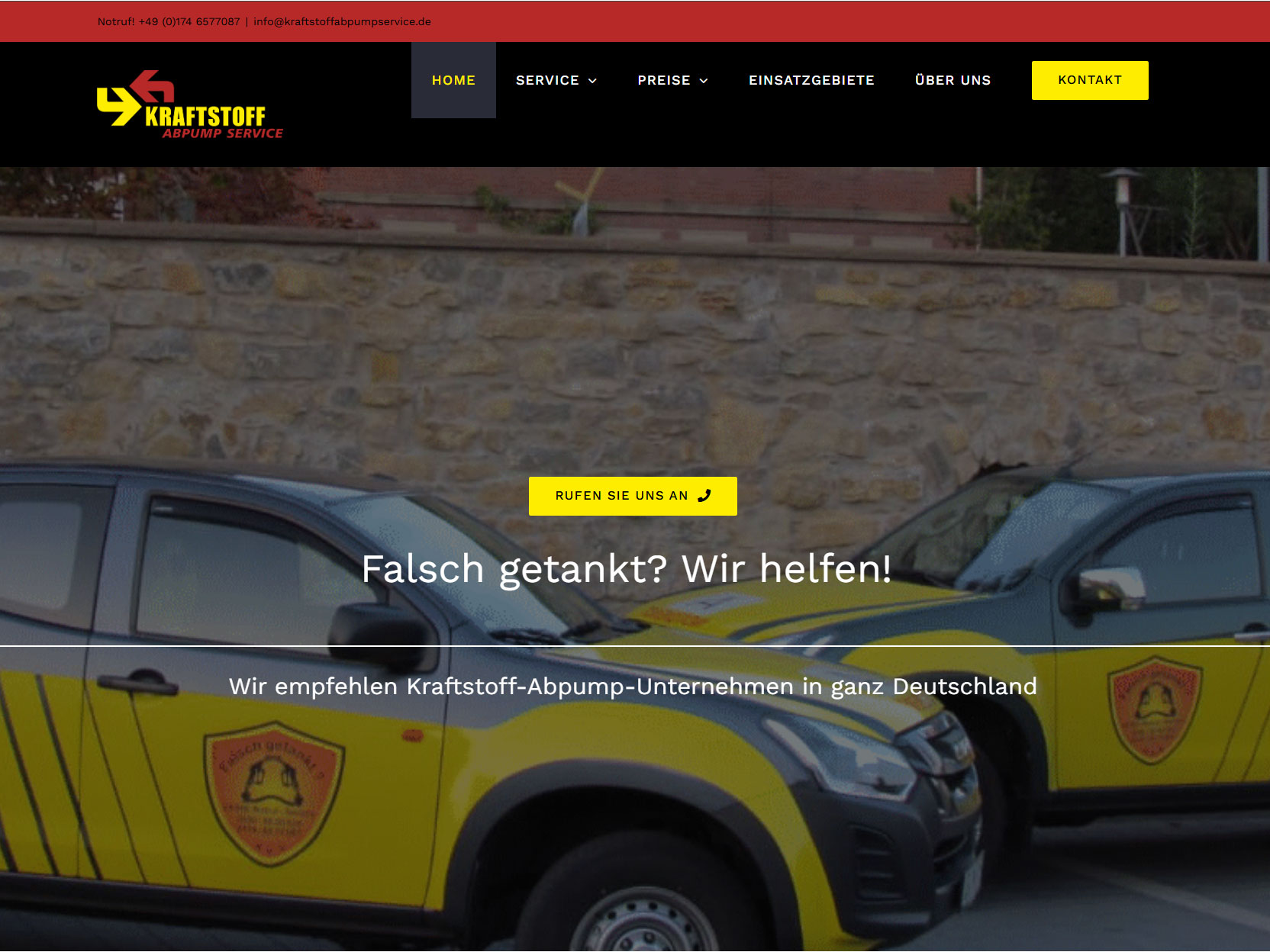 webdesign homepage kraftstoff abpump service sel-fi